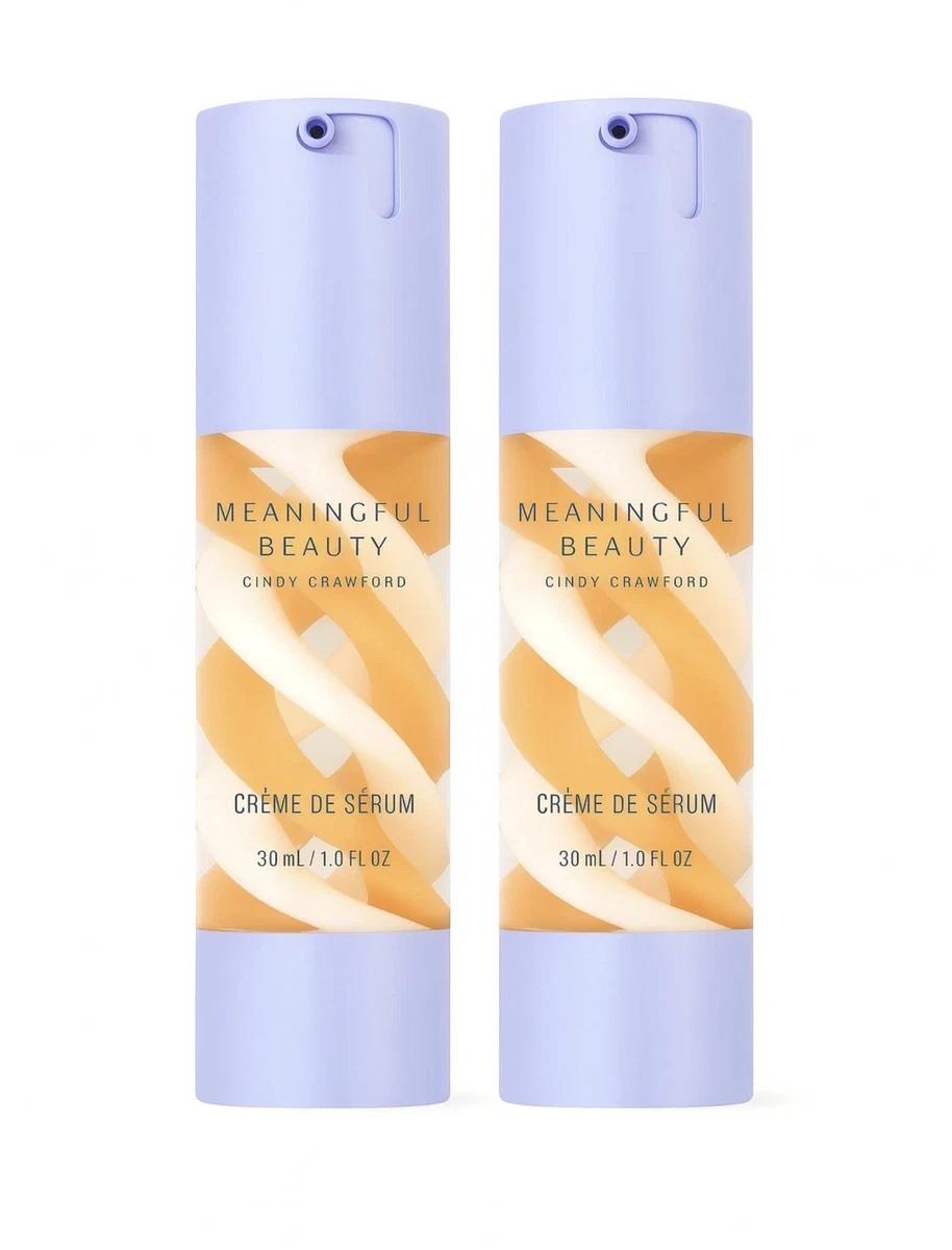 Cindy Crawford Meaningful Beauty Crème de Serum 2-Pack – 1.0 Oz (30 ml) Each – Brand New Sealed