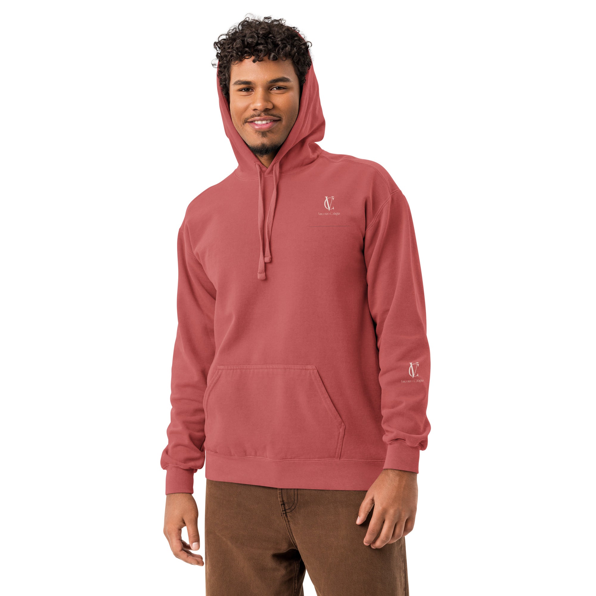 Unisex garment-dyed hoodie