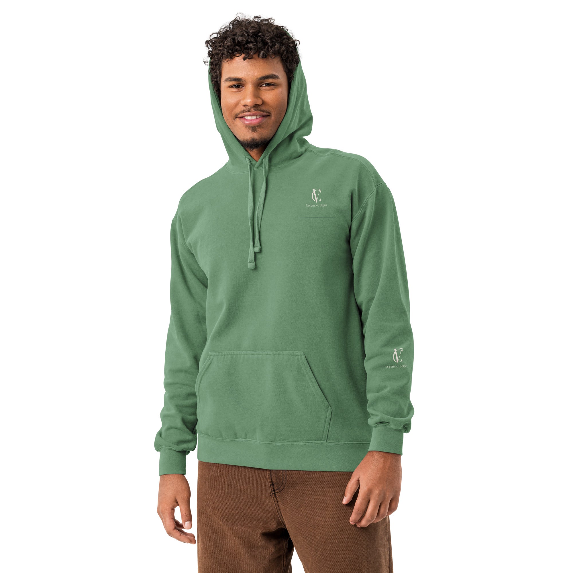 Unisex garment-dyed hoodie