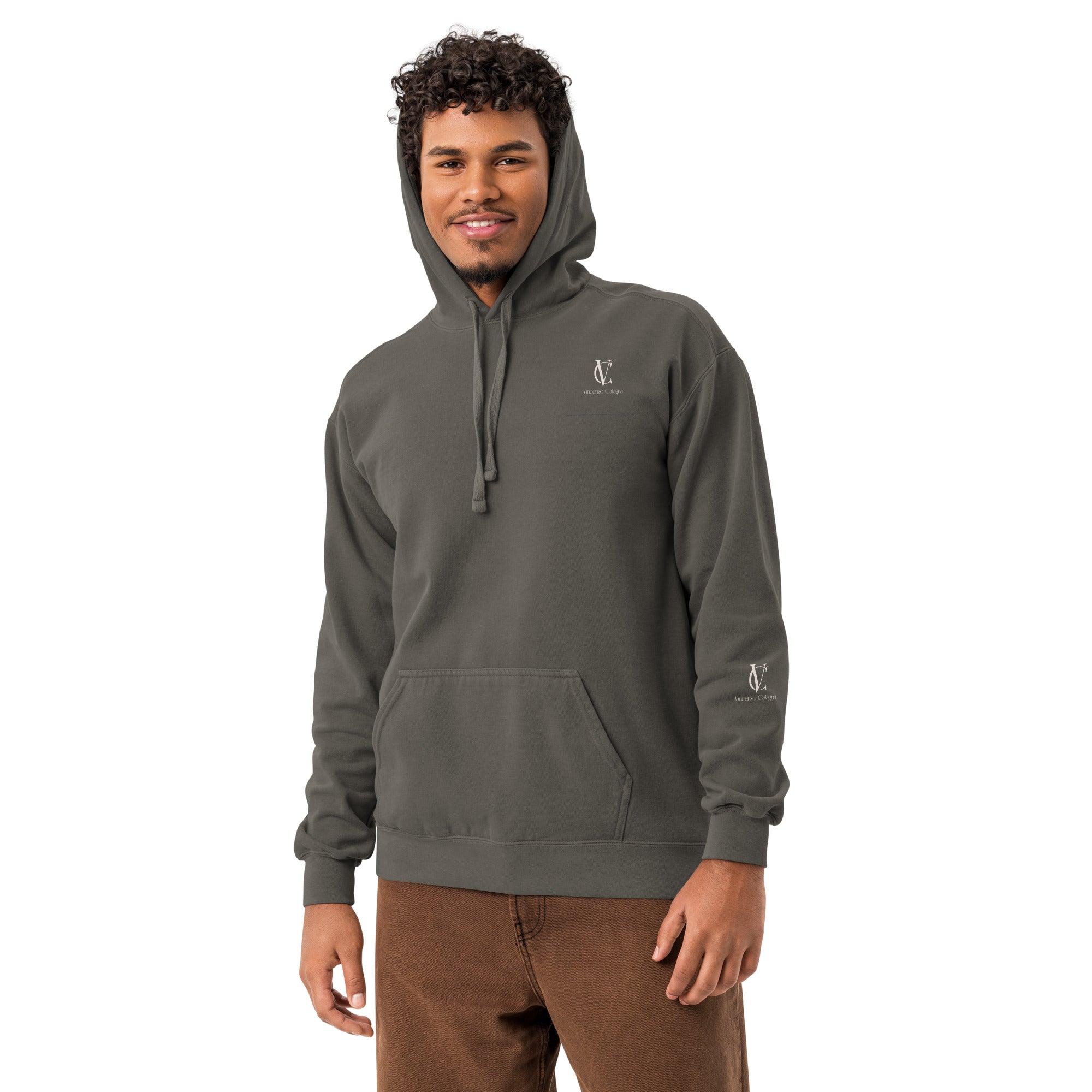 Unisex garment-dyed hoodie