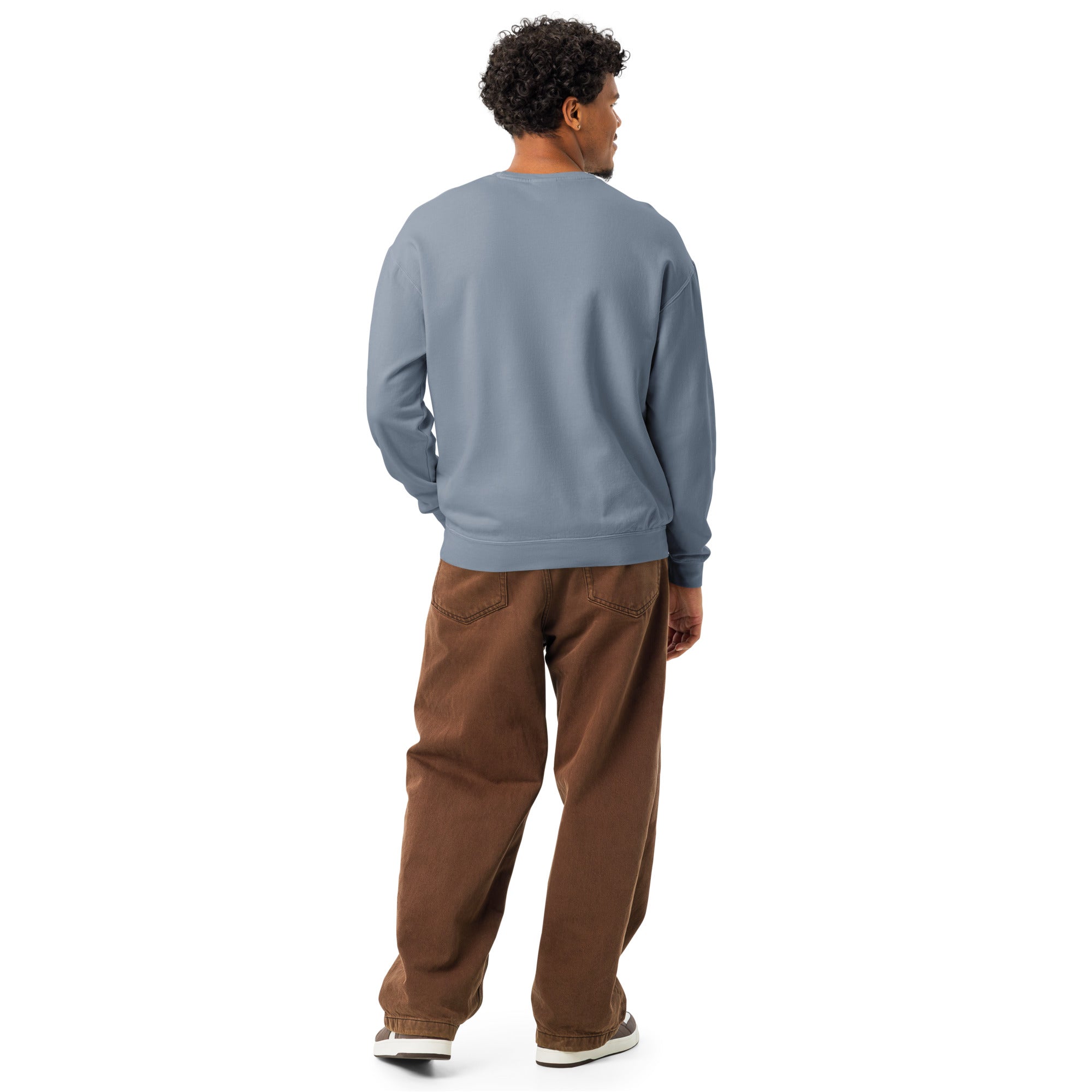 Unisex garment-dyed fleece crewneck sweatshirt