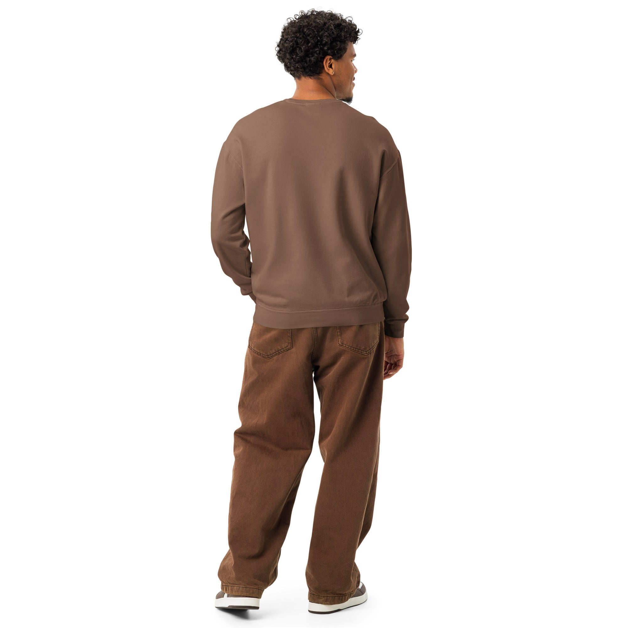 Unisex garment-dyed fleece crewneck sweatshirt