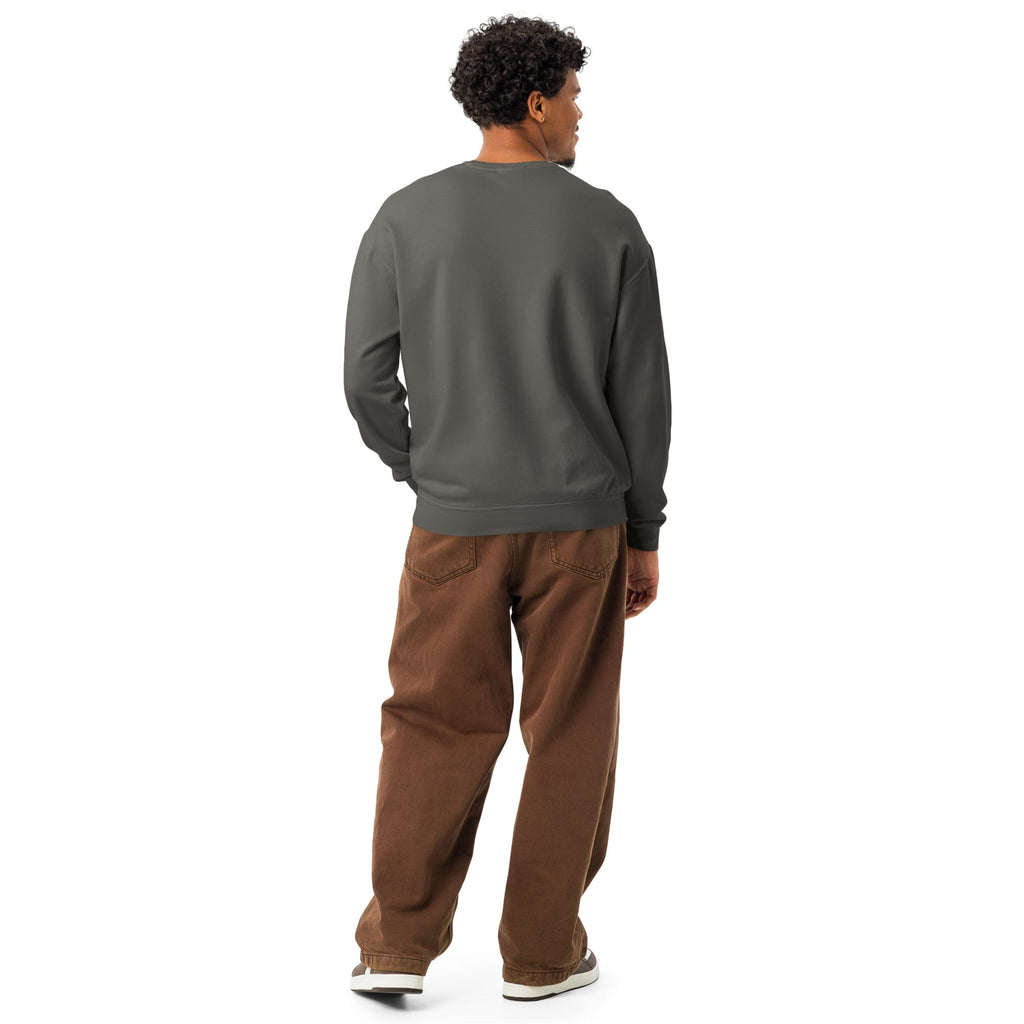 Unisex garment-dyed fleece crewneck sweatshirt
