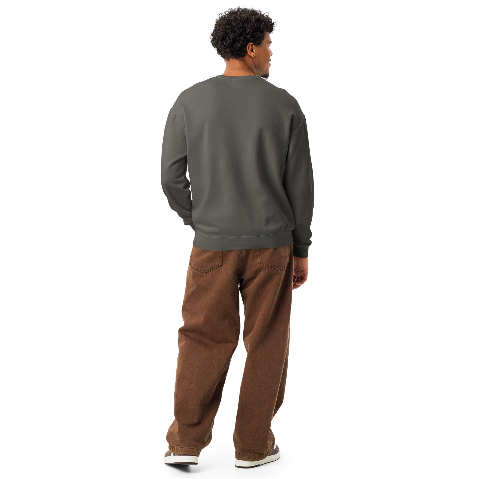 Unisex garment-dyed fleece crewneck sweatshirt