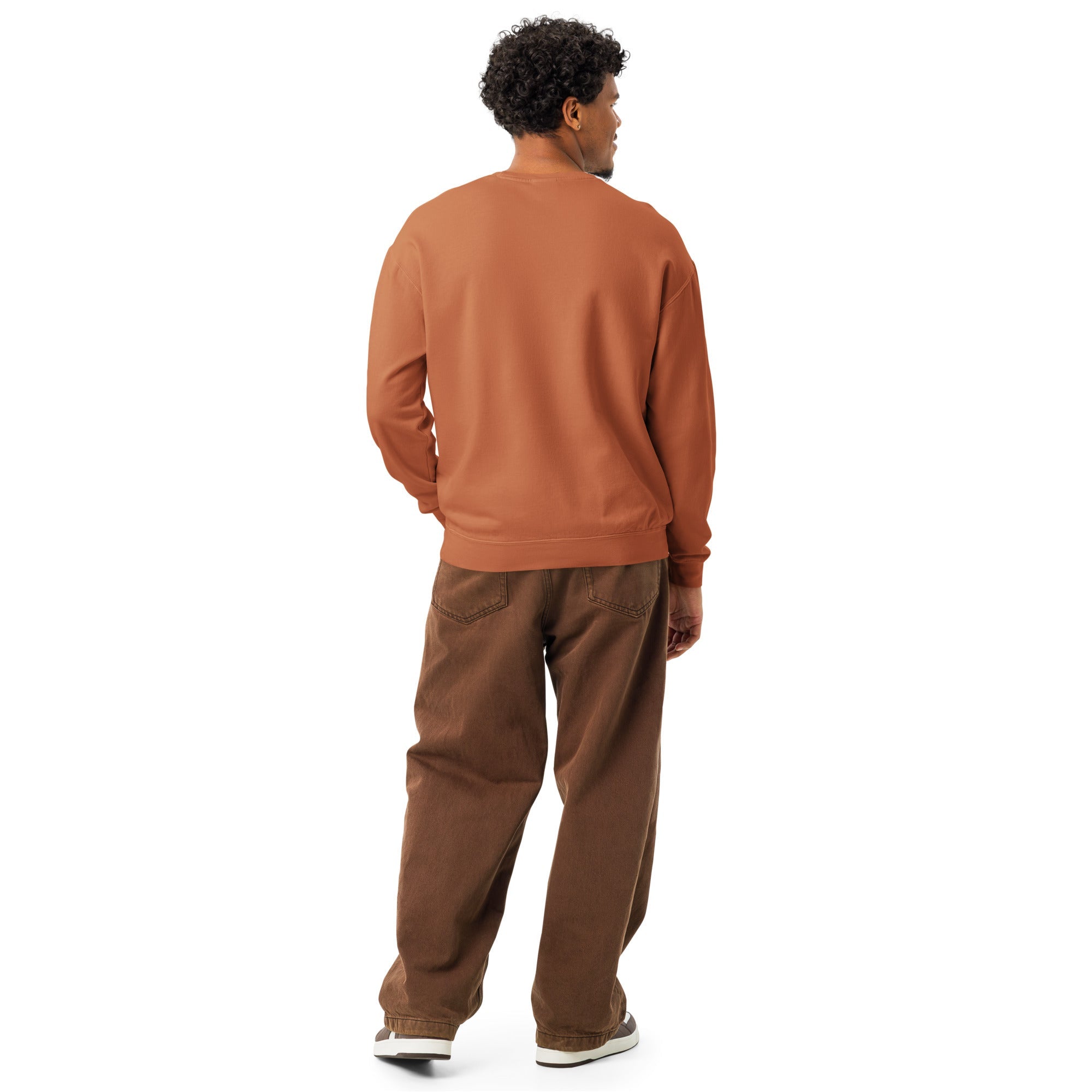 Unisex garment-dyed fleece crewneck sweatshirt