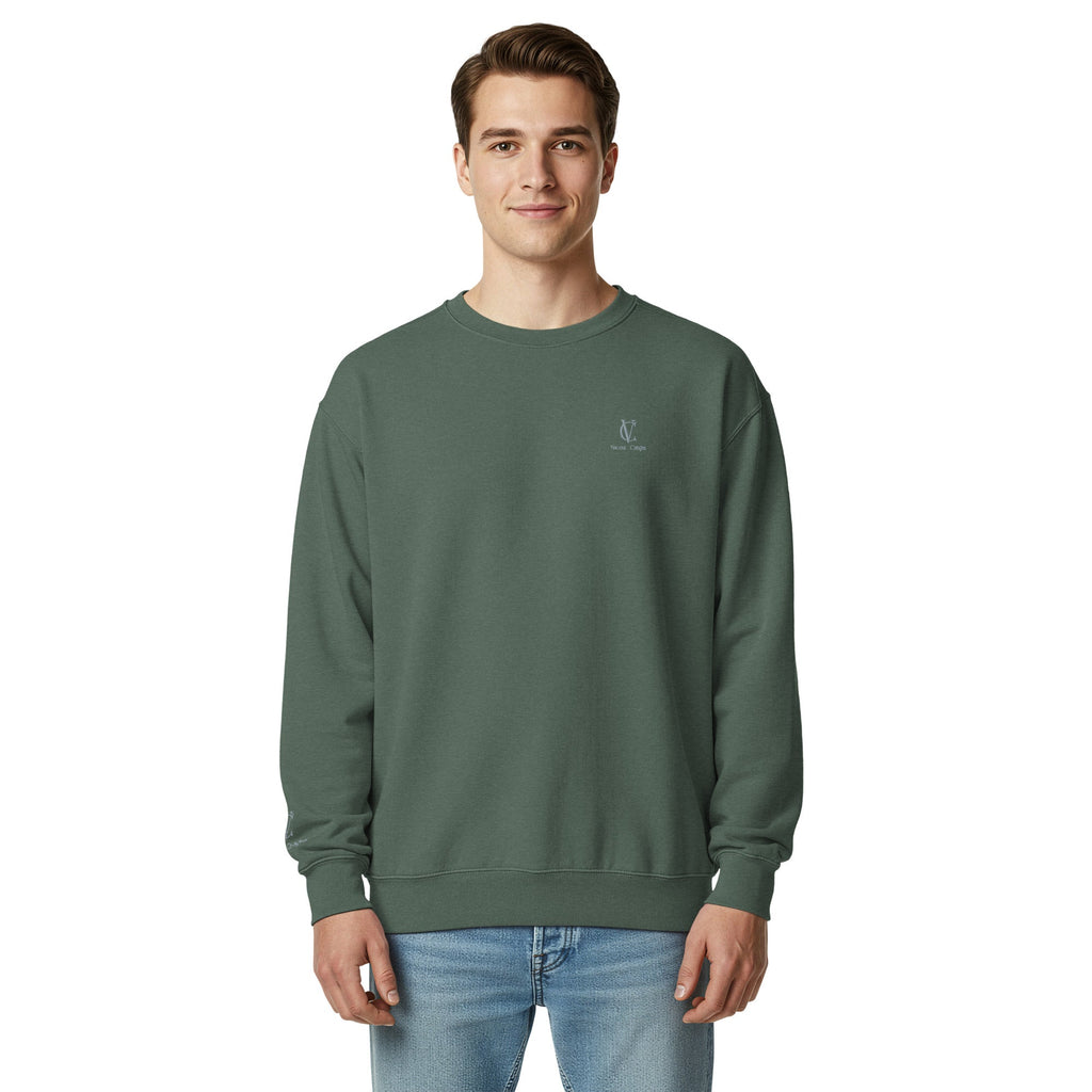 Unisex garment-dyed sweatshirt