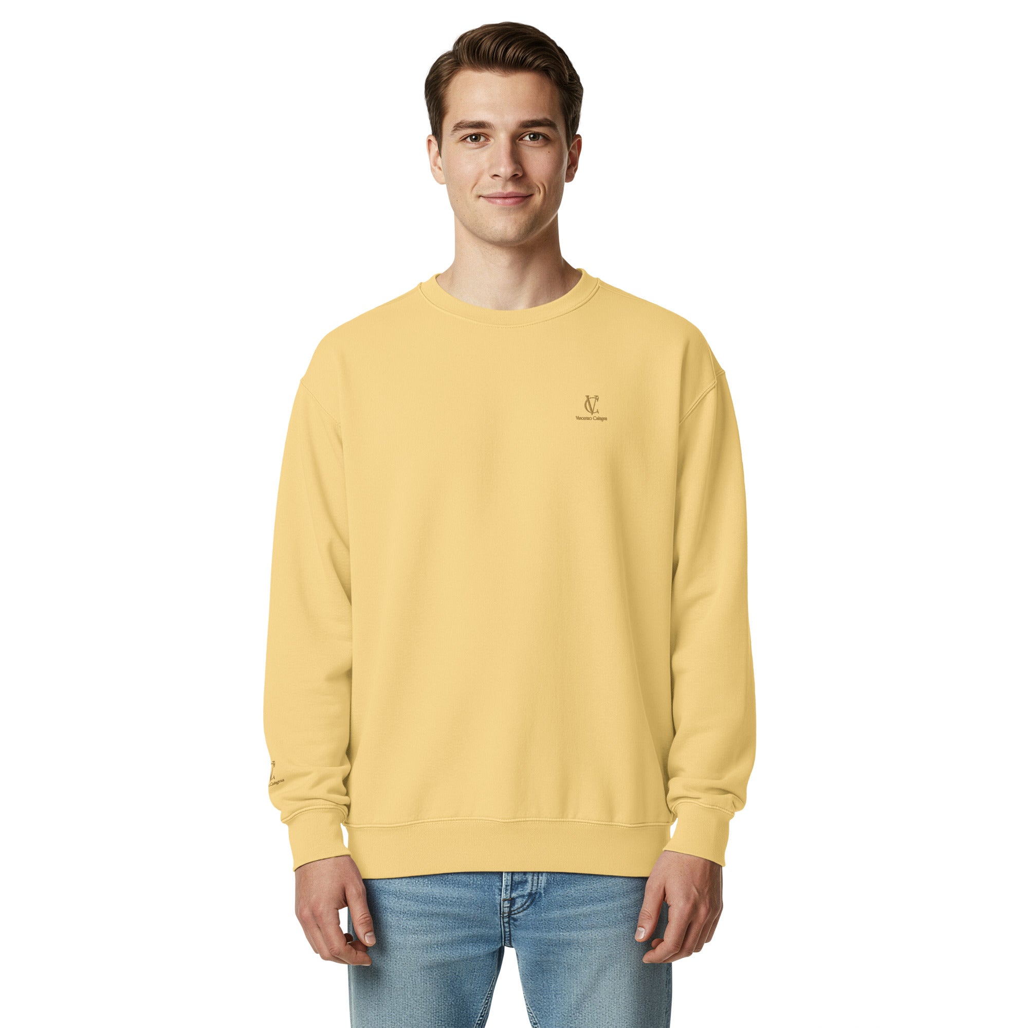 Unisex garment-dyed sweatshirt